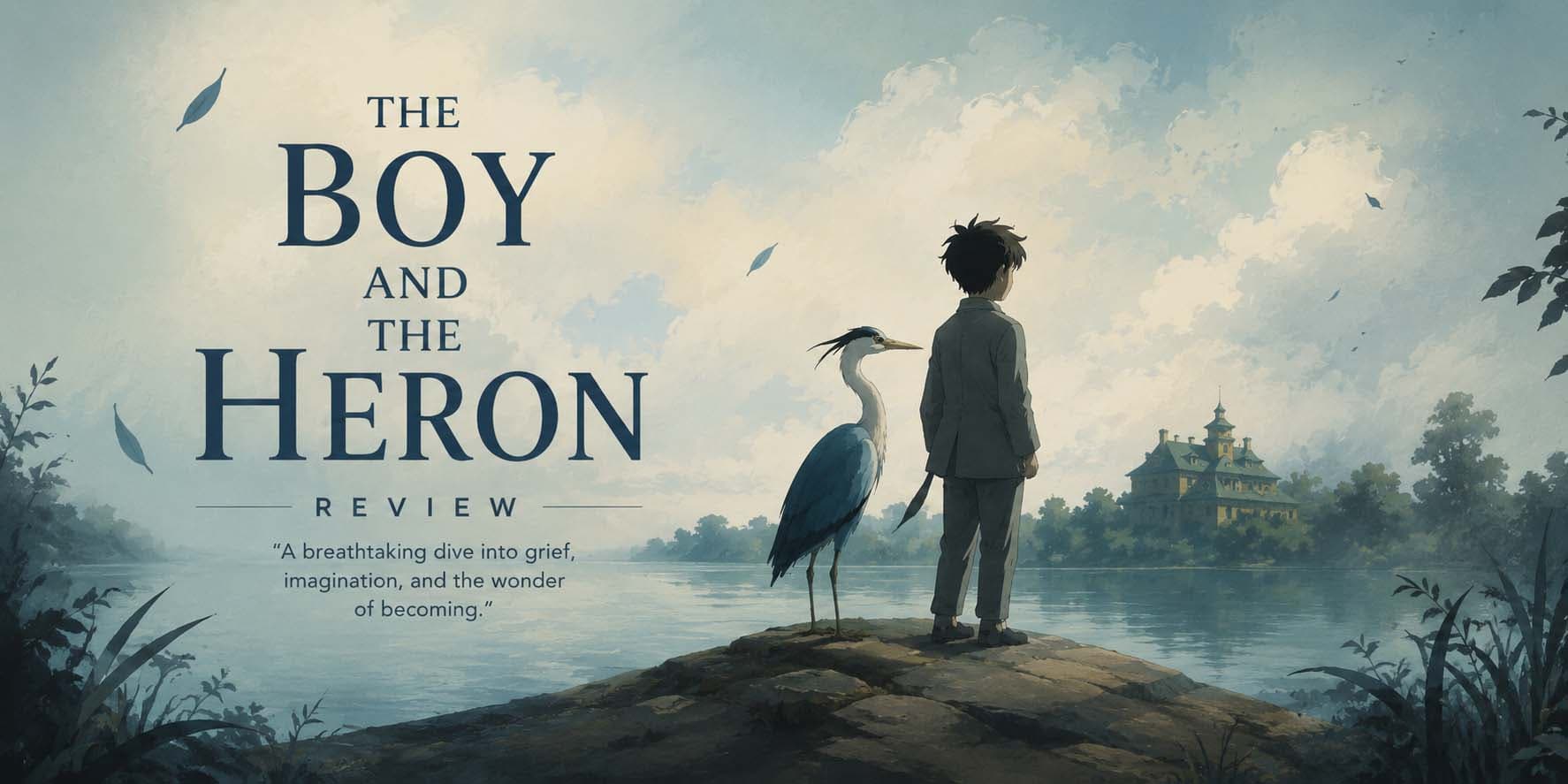 Original editorial illustration for The Boy and the Heron Review review