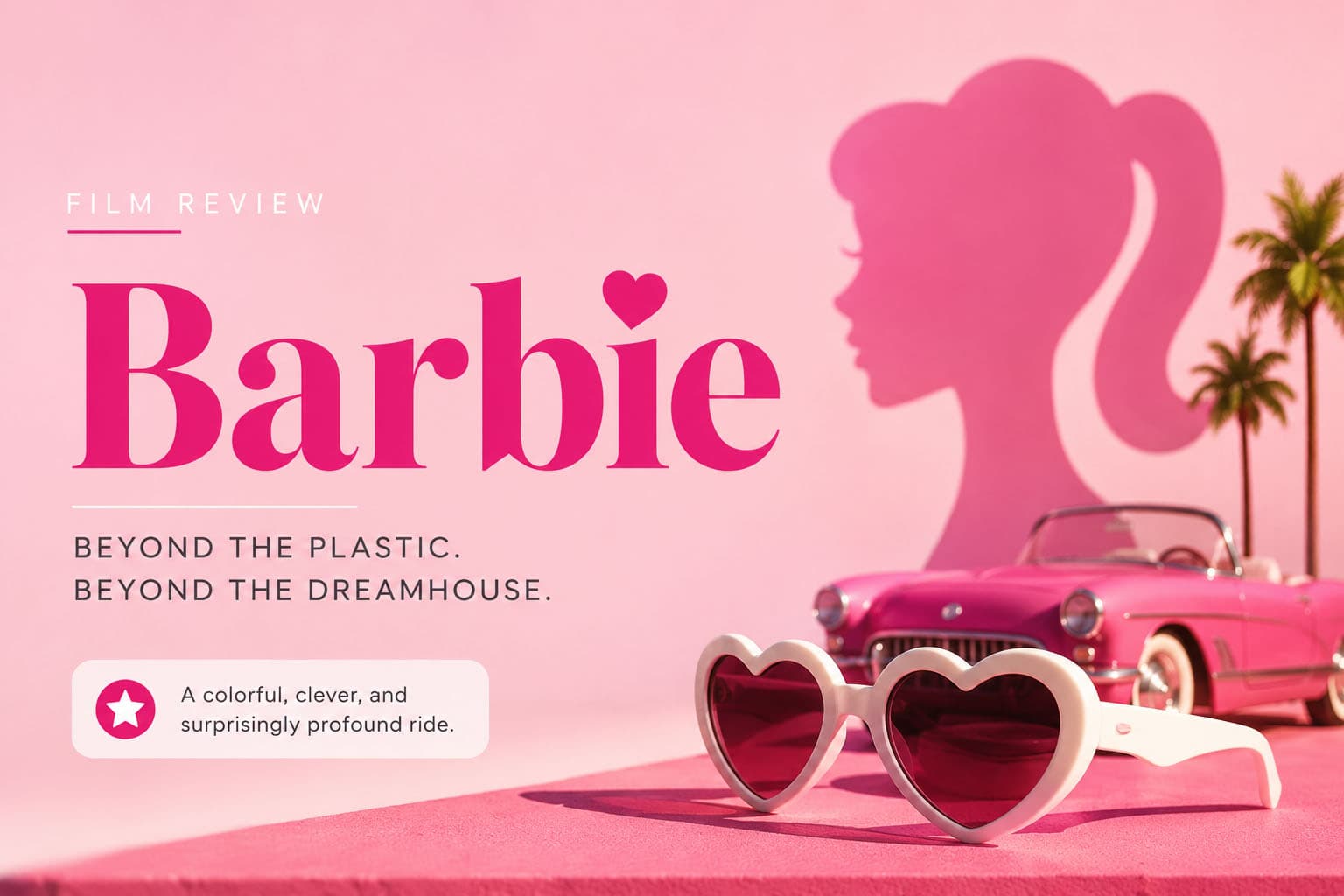 Original editorial illustration for Barbie Review review