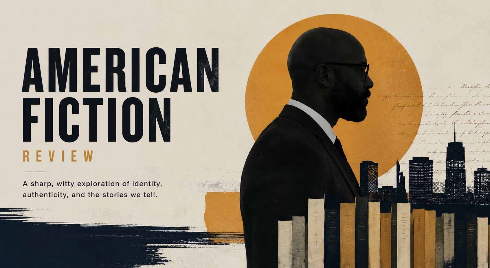 Original editorial illustration for American Fiction Review review