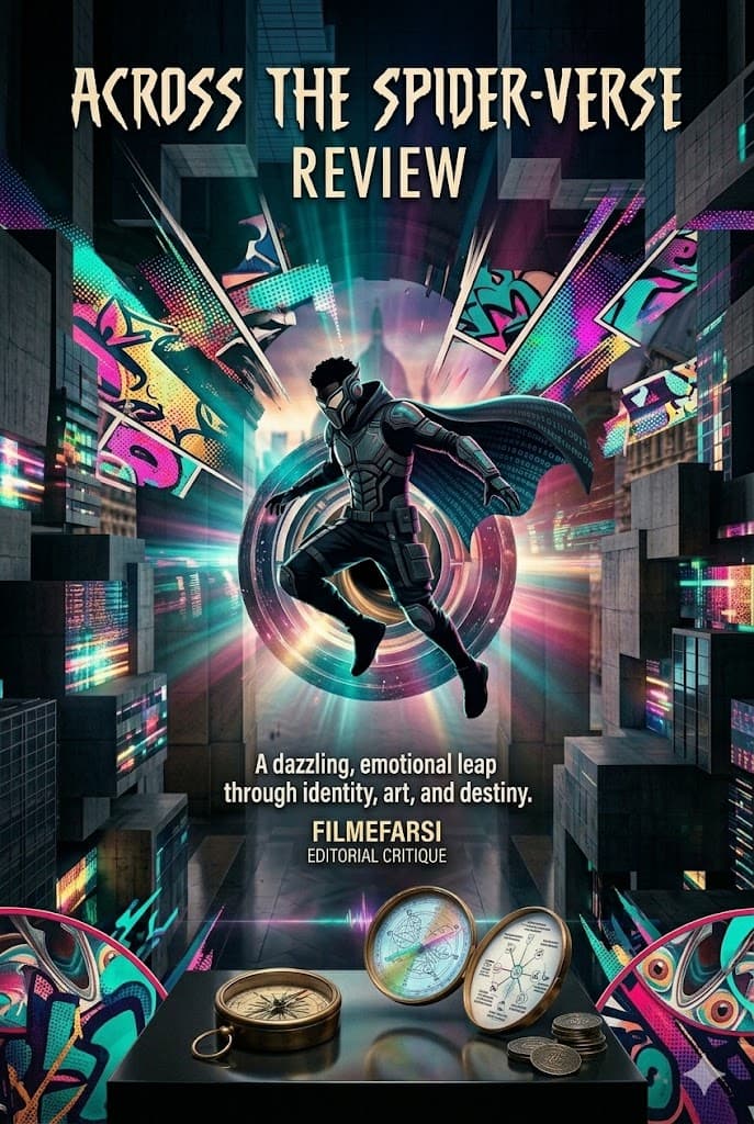 Original editorial illustration for Spider-Man: Across the Spider-Verse Review review