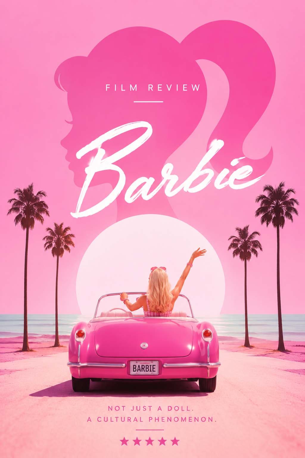 Original editorial illustration for Barbie Review review