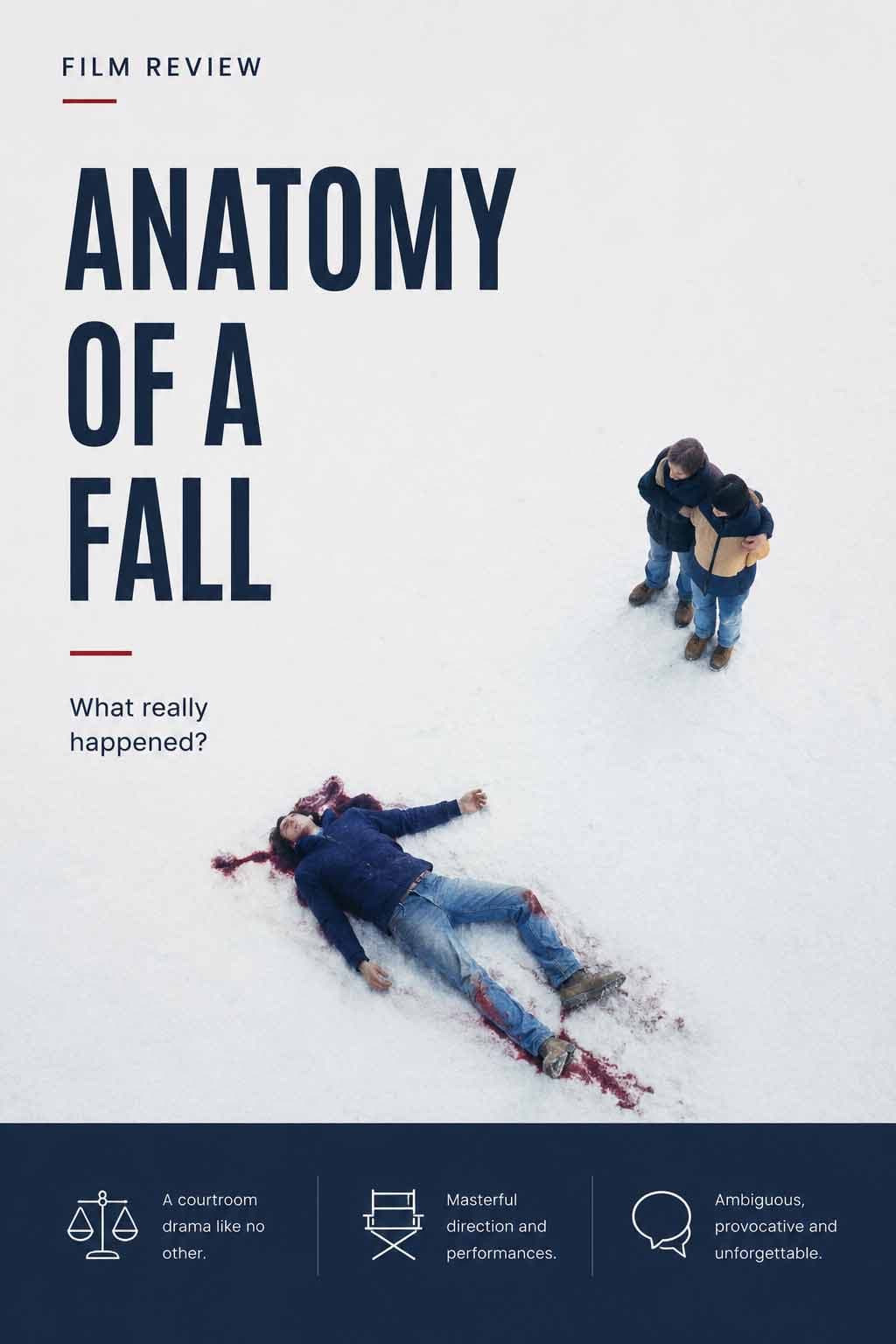 Original editorial illustration for Anatomy of a Fall Review review