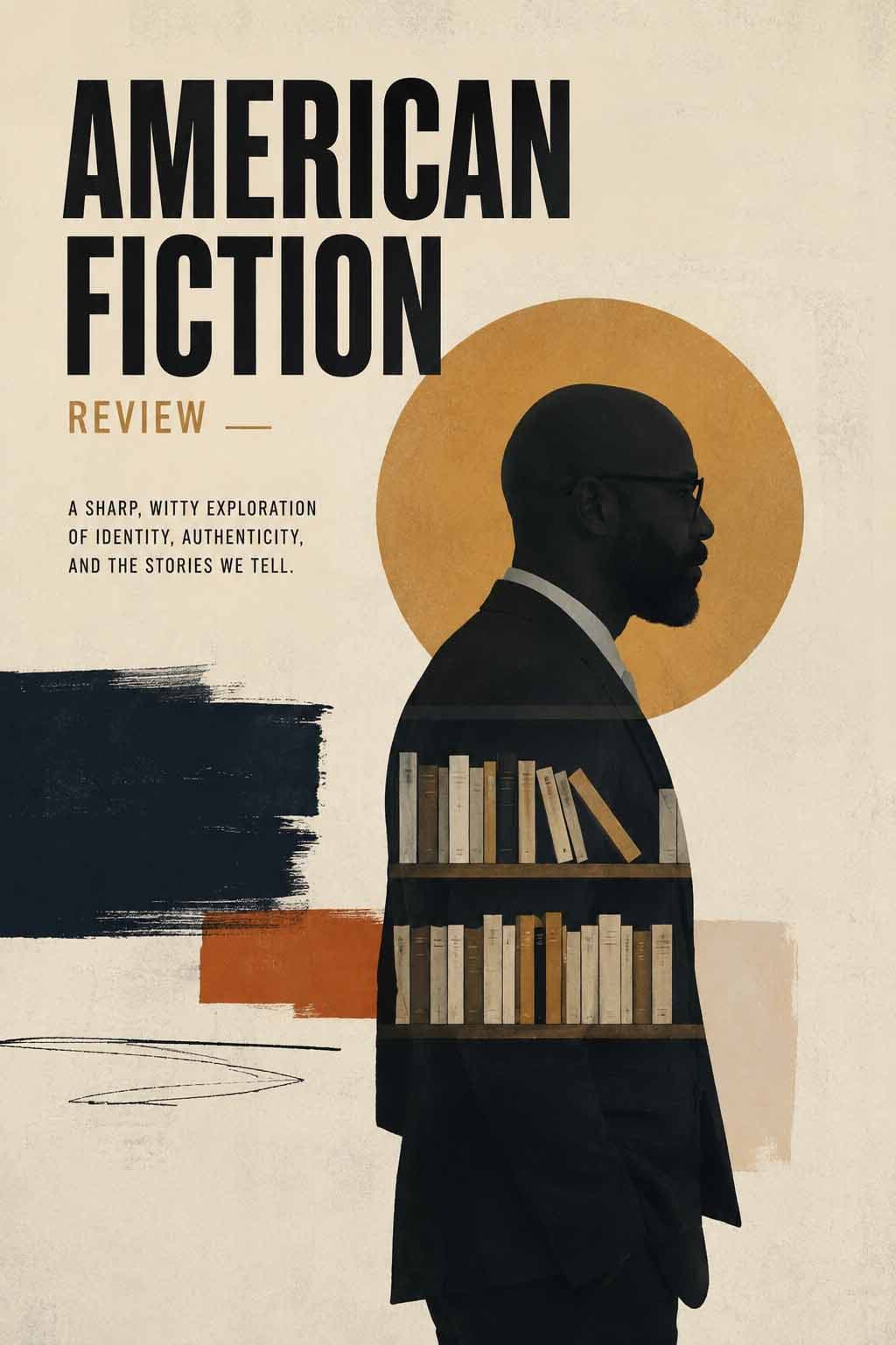 Original editorial illustration for American Fiction Review review