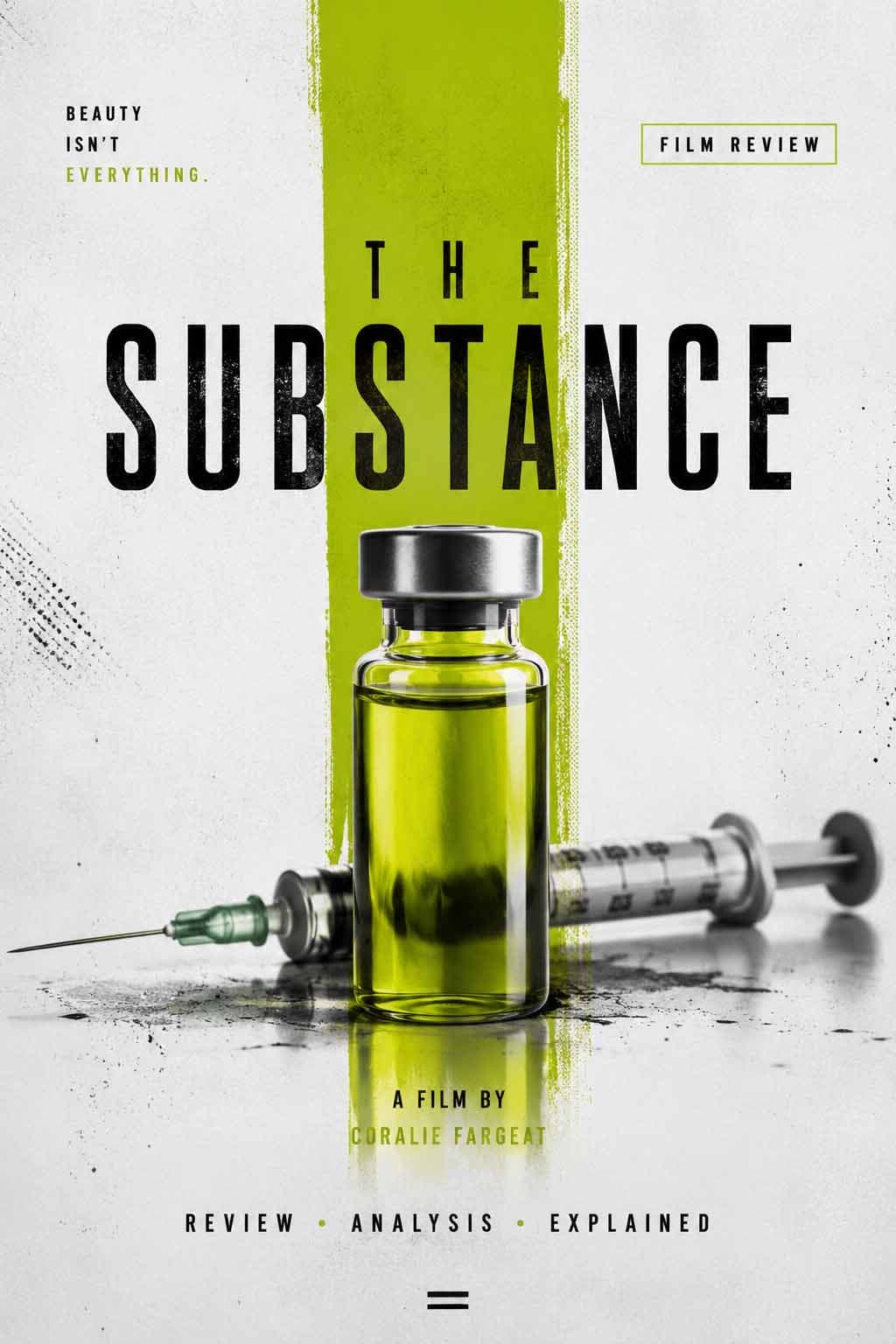 Original editorial illustration for The Substance Review review